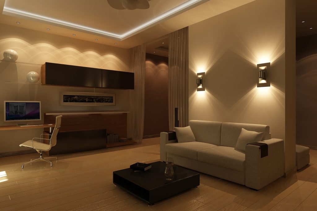 Interior of a renovated apartment after finishing and tiling works