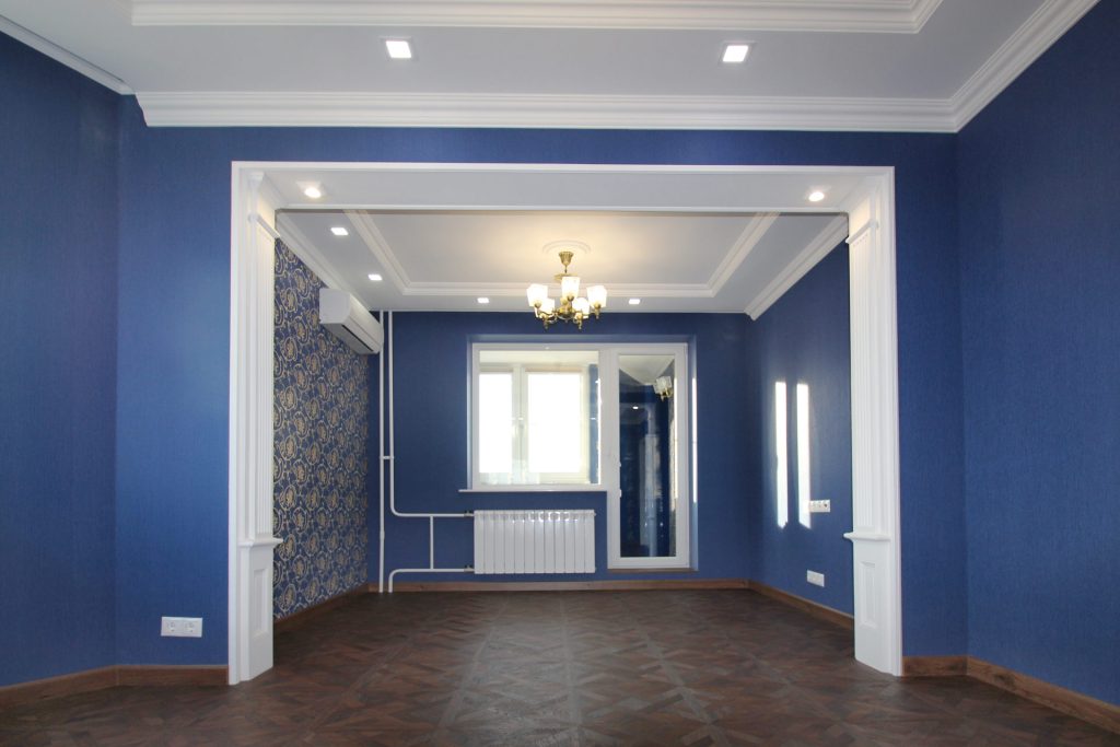 Apartment interior finishing work, preparing for a repair estimate