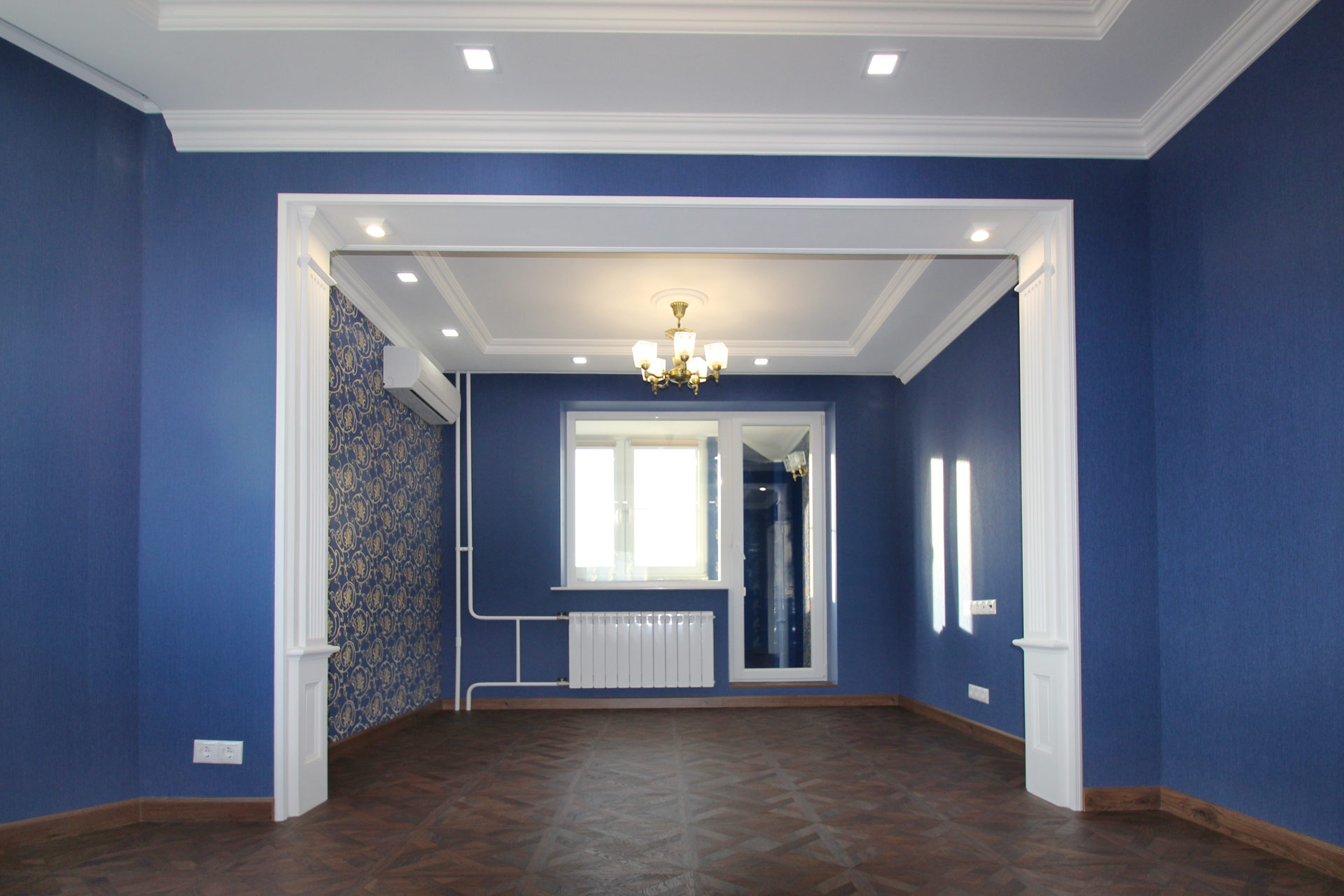 Apartment interior finishing work, preparing for a repair estimate
