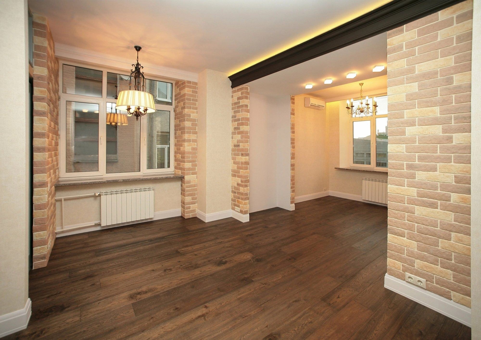 Interior finishing works in a newly built apartment